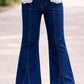 Toddler's Flare Leg Denim Jean w/ Crochet Details