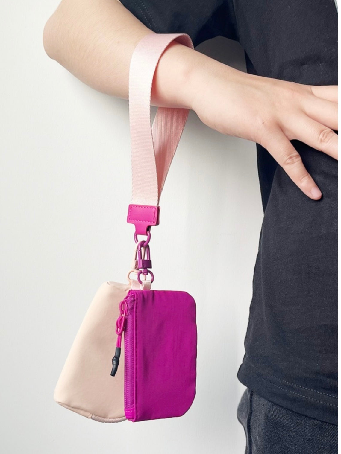 Dual Pouch Wristlet Keychain Wallet - multiple Styles