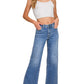 Zenana Medium Wash Wide Leg Denim Pants