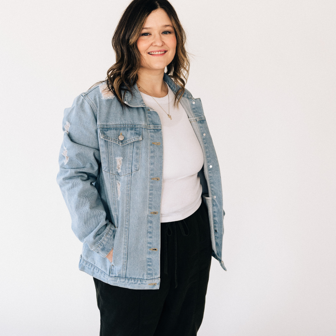 Distressed Women's Denim Jean Jacket