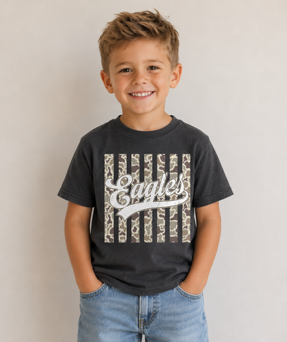 Camo Eagles Kids Graphic Tee