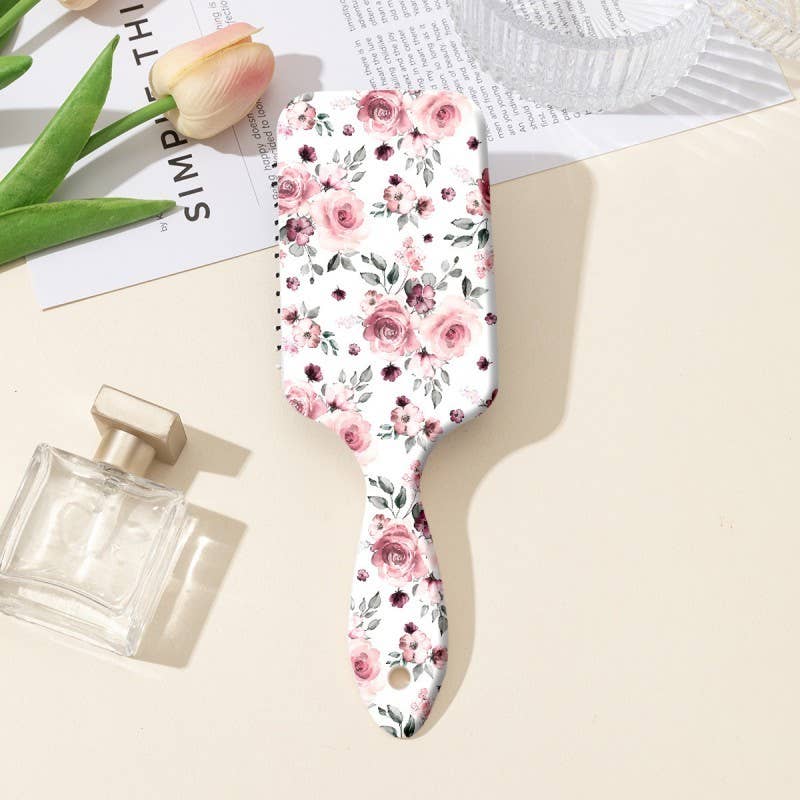 PINK WITH BOWS LARGE DETANGLE PADDLE HAIR BRUSH COMB