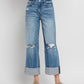 Super High Rise Double Cuffed Baggy Wide Jeans