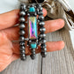 TURQUOISE WESTERN STYLE BEADED BRACELET SET