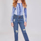 Girls Taylor Relax Fit Elastic Back Roll Cuff Jeans