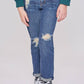 Girls Taylor Relax Fit Elastic Back Roll Cuff Jeans