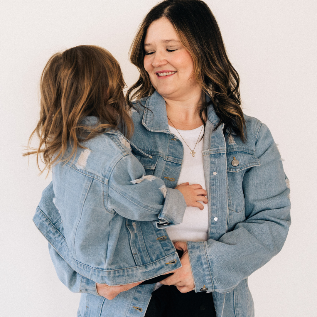 Distressed Women's Denim Jean Jacket