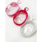 Pink Tone See Through Heart Printed Pouch