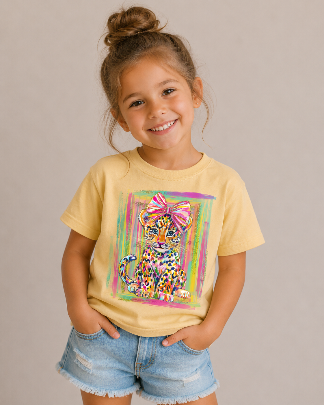Coquette Leopard Kids Graphic Tee