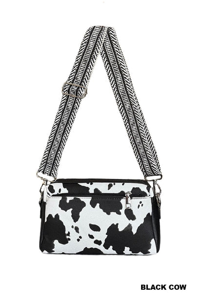 Cow Print crossbody camera bag