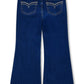 Girl's Flare Leg Denim Jean w/ Crochet