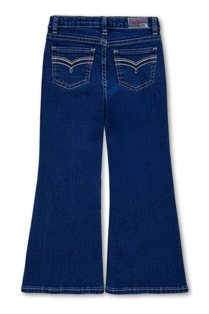 Girl's Flare Leg Denim Jean w/ Crochet