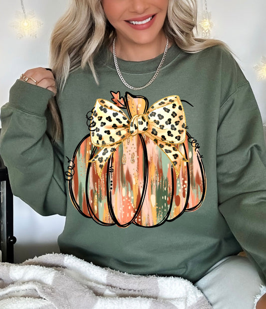 Watercolor Glitzy Pumpkin Sweatshirt