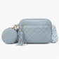 Diamond quilted crossbody bag duo coin purse