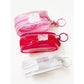 Pink Tone See Through Heart Printed Pouch