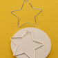 STAR HOOP OVERSIZED SILVER EARRINGS