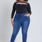 Plus Denim Ankle Joggers