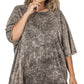 Ash Black Plus Acid Wash Boyfriend Tee