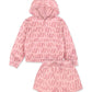 Girls Pink 2 pc Hoodie Short Set