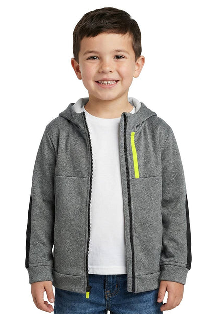 Boy's Charcoal Fleece Active Zip Up Hoodie