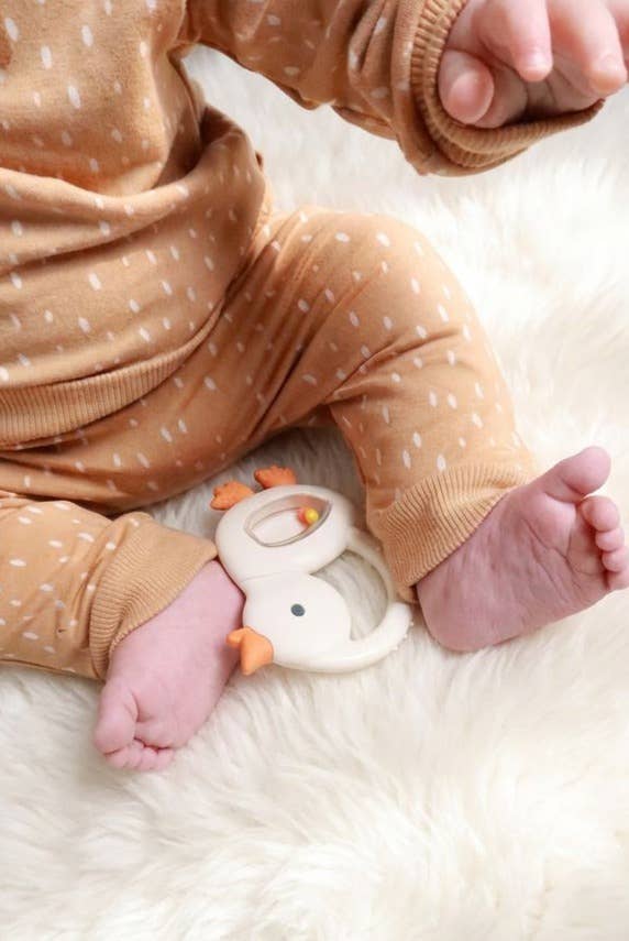 Cherries Bitzy Shake™ - Silicone Teether with Rattle