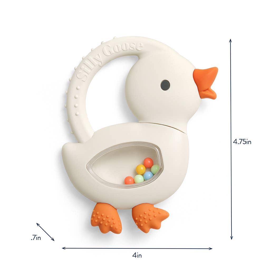 Goose Bitzy Shake™ - Silicone Teether with Rattle