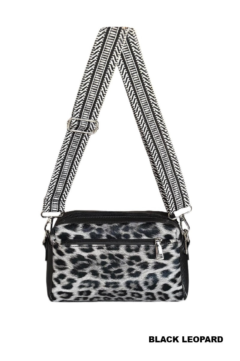 Leopard Print crossbody camera bag