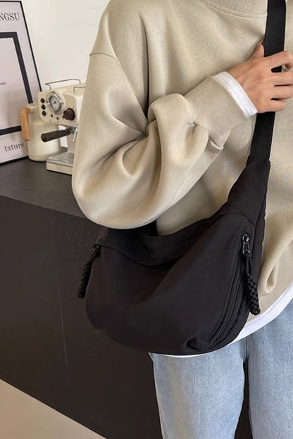 Large crescent crossbody bag