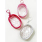 Pink Tone See Through Heart Printed Pouch