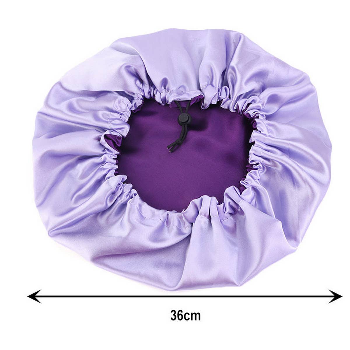 BLUE DOUBLE LAYER SATIN BONNET