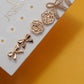 TRIO STUD BOW FLORAL PEARL BOW TRIO EARRINGS | 80E6912: GOLD
