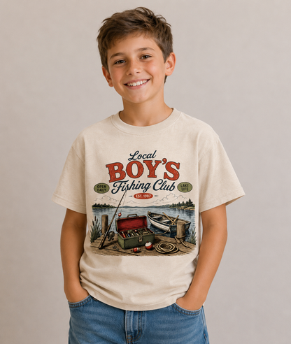 Local Boys Fishing Club Kids Graphic Tee