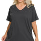 Black Plus Boyfriend V-Neck Tee