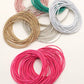 Hot Pink Guitar String Bracelets -20pcs set