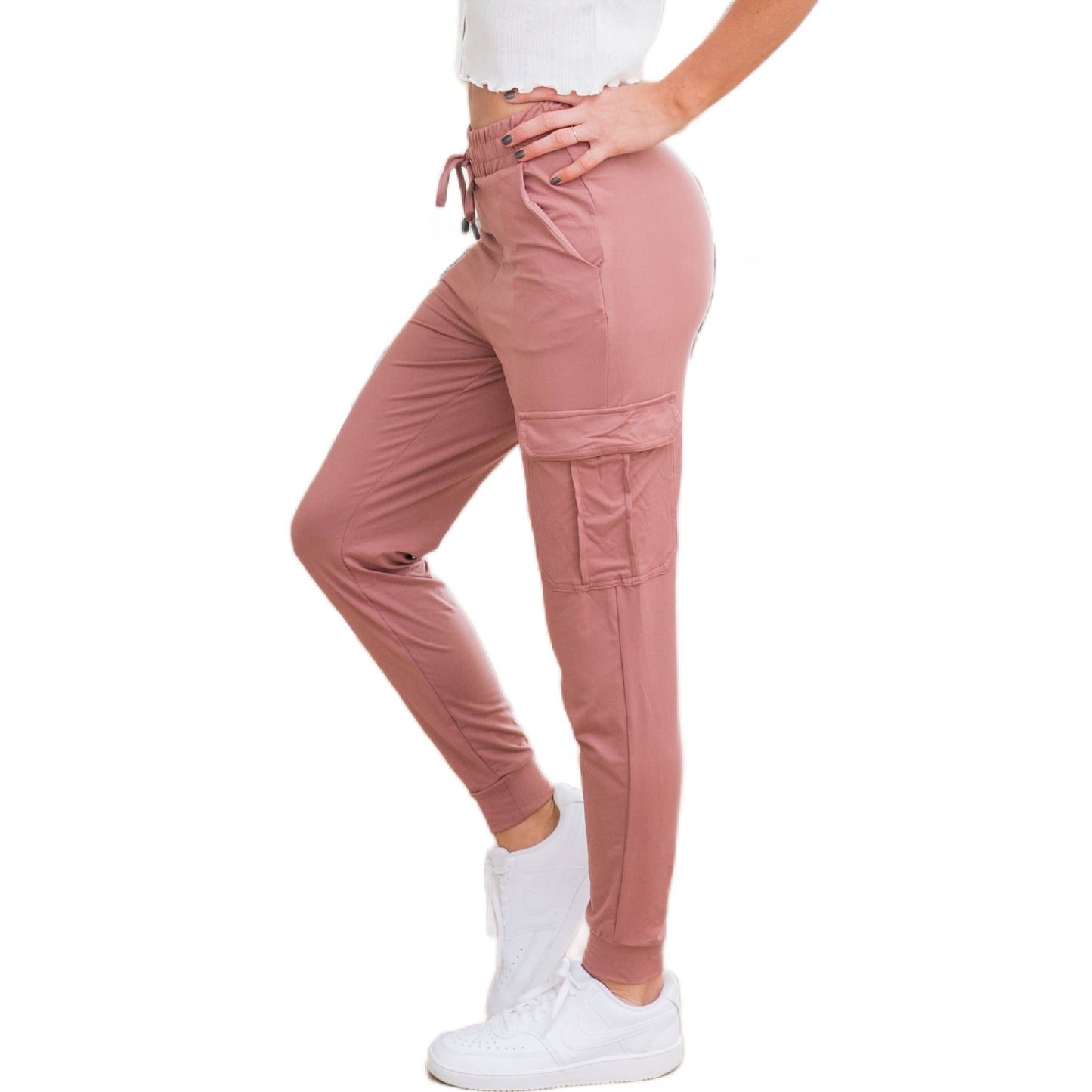 Mocha Ultra Soft Joggers w/ Cargo Pocket