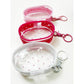 Pink Tone See Through Heart Printed Pouch