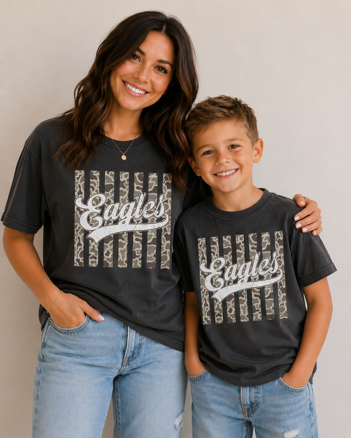 Camo Eagles Kids Graphic Tee