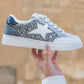 Silver Glitter Star Tennis Shoe Sneaker