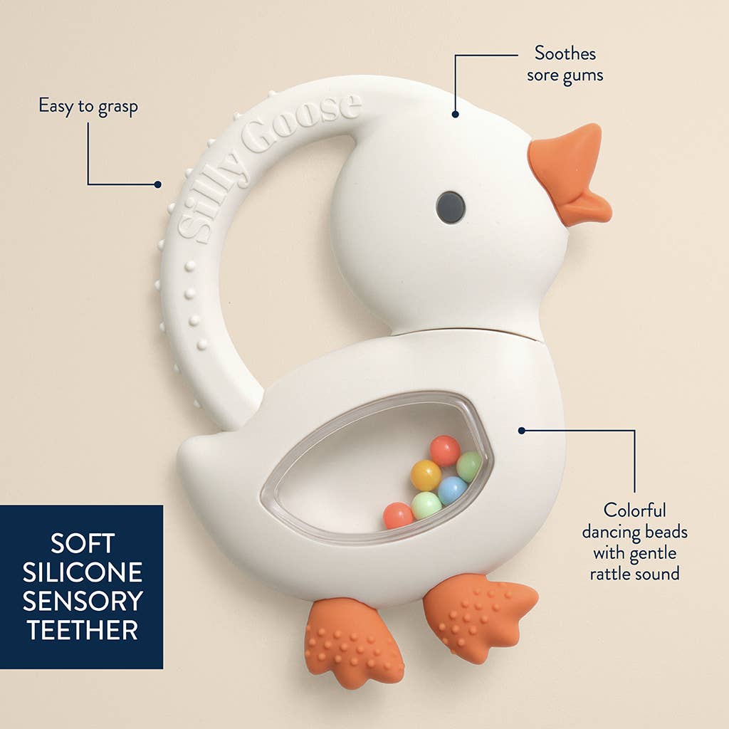 Cherries Bitzy Shake™ - Silicone Teether with Rattle