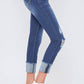 Girls Wannabettafit Mid-Rise Mega Cuff Skinny Jean