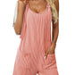 Gray Sleeveless Twisted Strip Knit Jumpsuit