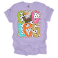 Glitter Colorful Eagles Graphic Tee