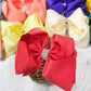 Texas Size Rhinestone Center Knot Hair Bows: Black