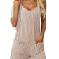 Gray Sleeveless Twisted Strip Knit Jumpsuit