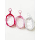 Pink Tone See Through Heart Printed Pouch