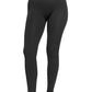 Black Fleece Lined Leggings with Diamond Shape Waist Band