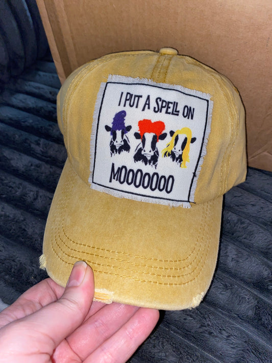I Put a Spell on Mooooooo (You) Mustard Hat