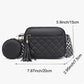 Diamond quilted crossbody bag duo coin purse