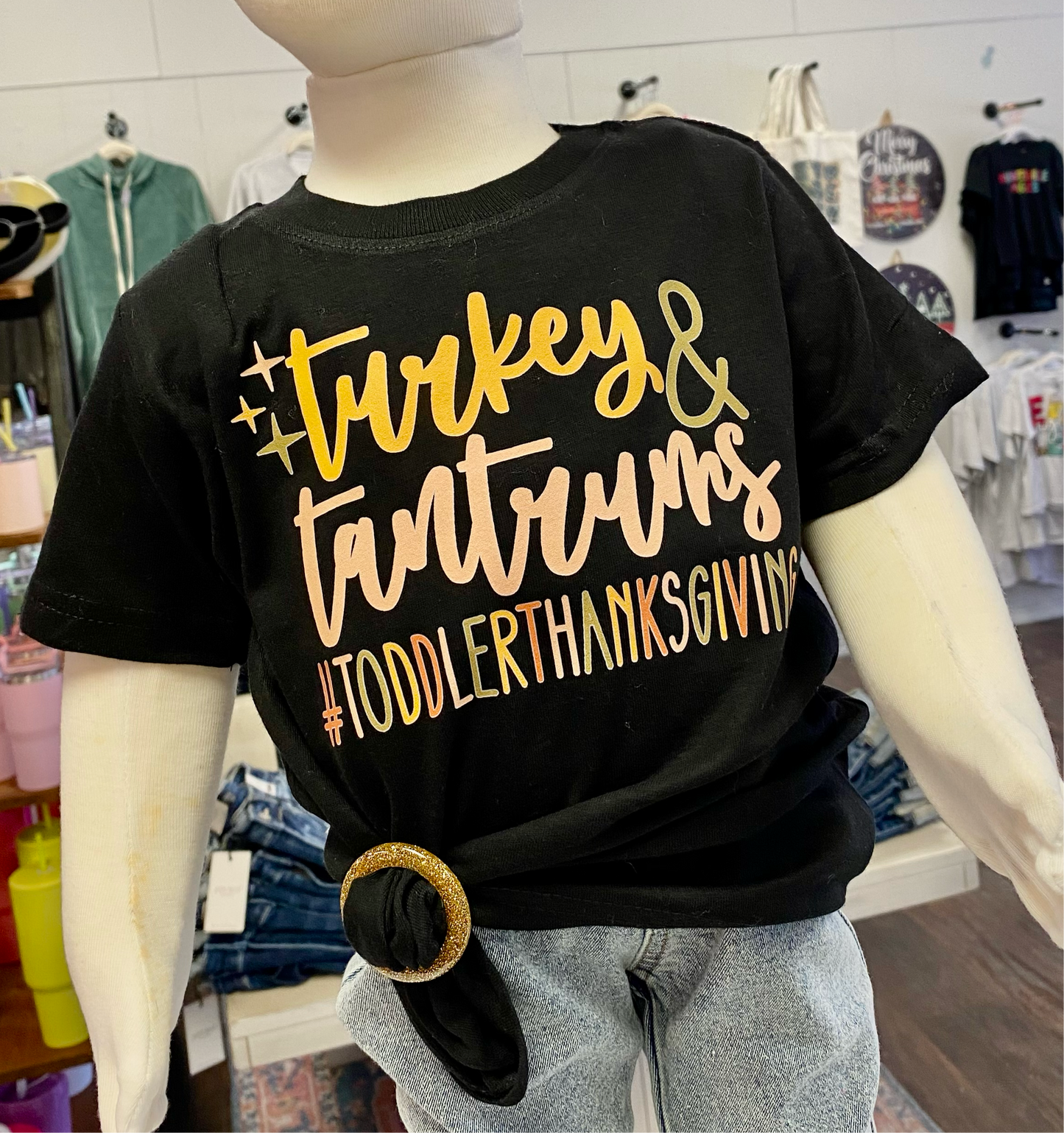 Turkey & Tantrums Toddler Thanksgiving Tee