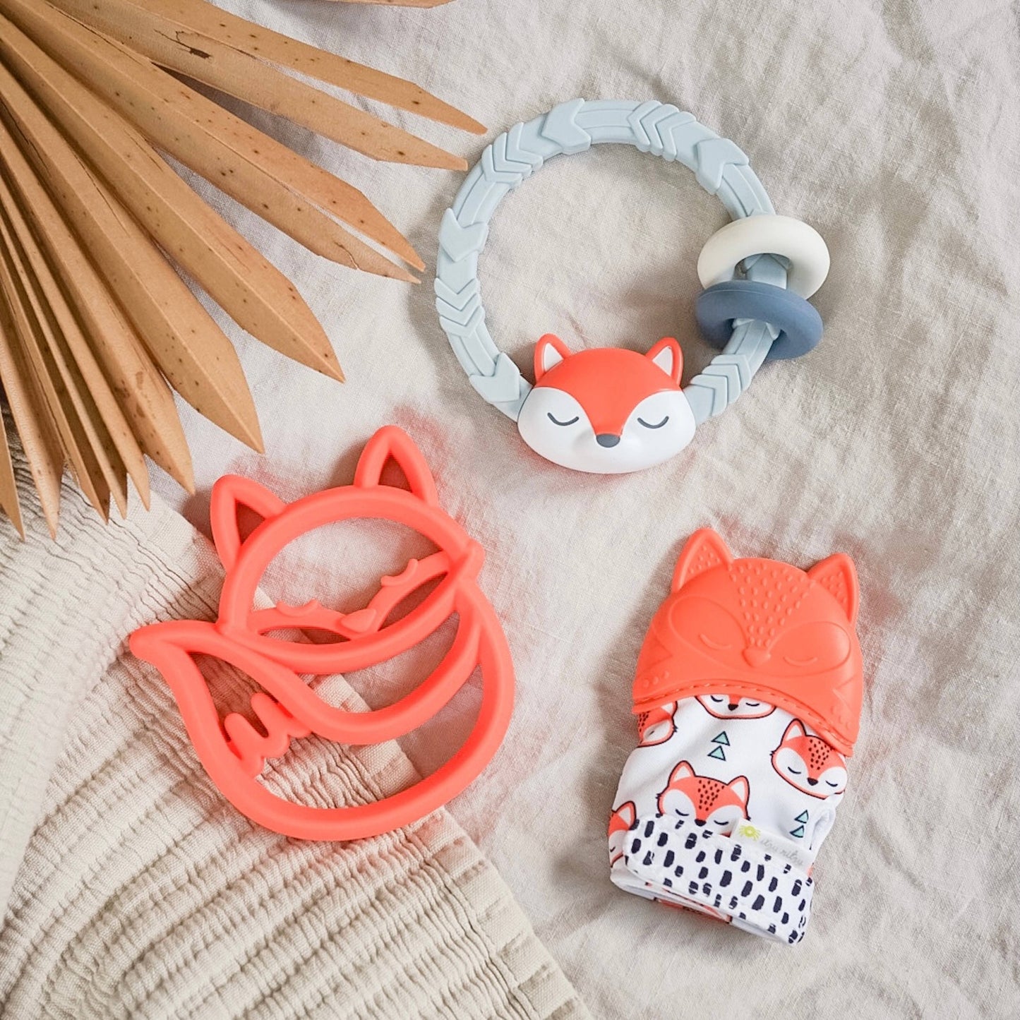Rainbow Ritzy Rattle™ Silicone Teether Rattles